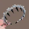 Diadema de Moda Dongdaemun Heavy Industry con Cristales y Pedrería Completa, Pinza para el Cabello de Alto Volumen, Pasador para Controlar el Cabello Suelto y Diadema para Lavarse la Cara