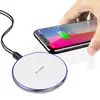Cargador inalámbrico transfronterizo para Apple Huawei carga rápida de 15W de escritorio ultradelgado redondo de metal cargador inalámbrico