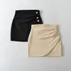 Falda Elegante de Cintura Alta Incrustada con Diamantes al por Mayor para Mujer Elástica Ajustada Falda Hot Girl Plisada Irregular Ajustada a la Cadera