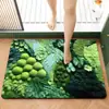 Alfombra de Piso para Baño con Margarita Estampada Estéreo 3D, Alfombrilla de Piso de Barro Diatómico Absorbente de Agua para el Hogar, Felpudo Antideslizante para la Entrada del Baño