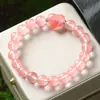 Pulsera de Cristal Natural Ojo de Tigre Obsidiana Amatista Amor Pulsera de Cuentas Redondas de Moda para Pareja Venta Caliente Transfronteriza