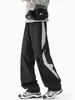 Pantalones Casuales de Trabajo de Estilo Americano de Bloques de Color de Moda para Hombre, Pantalones Rectos Holgados para Exteriores de Primavera y Otoño, Pantalones Deportivos de Moda para Hombre