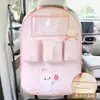Bolsa de almacenamiento para respaldo de asiento de coche transfronteriza, almohadilla protectora antipatadas de coche multifuncional de dibujos animados, bolsa de almacenamiento para asiento trasero, esenciales para el coche