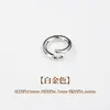 Anillo Pulsera Cierre Collar Colgante Anillo Cierre Extremo Metal Redondo Chapado en Oro de 18 Quilates Cobre Diente de Lobo Medio Abierto