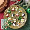 Decoraciones para Pasteles Navideños 2025 con Forma de Árbol de Navidad Adornos de Dibujos Animados de Papá Noel Muñeco de Nieve Pingüino Escamas de Azúcar Enchufe