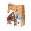 Fiesta Europea Transfronteriza Casa de Jengibre Navideña Casa Pequeña Caja de Galletas Caja de Embalaje de Papel Kraft Cartón para Regalo Dulces
