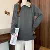 Moda Feminina Plus Size Primavera 2026 Estilo Chanel Retrô Padrão Espinha de Peixe Camisa Top Emagrecedor