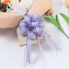 Envío gratis 30# gasa de nieve mediana simple elegante flor de bola tridimensional flor de regalo de Navidad empaque de flores flor de mano extendida Macaron