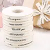 Fita de Poliéster-Algodão com Letras Inglesas, Fita para Embalagem de Flores, Fita Decorativa para Confeitar Bolo de Aniversário, Fita para Embrulhar Presentes