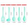 Nuevo set mini de silicona para cocina, sartén antiadherente de una sola pieza, espátula de silicona, espátula, herramientas para hornear color oro rosa