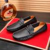 Zapatos Perezosos de Piel de Vaca de Primera Capa Populares en Transmisión en Vivo, Zapatos de Talla Pequeña, Zapatos de Cuero Versátiles Casuales para Hombre, Zapatos de Conducir de Piel Suave