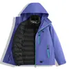 Chaqueta de Esquí Gruesa Cálida de Plumas de Pato para Invierno para Hombre Tres en Uno Desmontable Chaqueta Interior de Plumas de Pato para Deportes al Aire Libre a Prueba de Viento