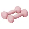 Mancuernas de hierro fundido macizo B2B, recubiertas de plástico para mujer, equipo de fitness pequeño para uso doméstico, un par de mancuernas de 2 kg, un set deportivo para hombre