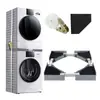 Estante Apilable Universal para Lavadora y Secadora, Altura Retráctil, Polea, Estante de Almacenamiento, Refrigerador Doméstico, Soporte Móvil Engrosado