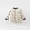 Ropa de Algodón para Bebé Otoño Invierno Ropa Exterior Infantil para Salir Chaqueta Acolchada 160g Cárdigan Cálido para Bebé y Niño Pequeño Chaqueta de Algodón