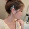 Pendientes de Material Ecológico Platino, Clips para Orejas sin Perforación, Brazaletes para Orejas de Mariposa con Pedrería Estilo Coreano, Borla Nuevo Estilo Tendencia Ins