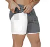 Shorts Esportivos Masculinos de Camada Dupla Mais Vendidos no Exterior Treinamento Físico Corrida ao Ar Livre Secagem Rápida Ajuste ao Corpo Calças de Basquete Jogging