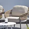 Juego de sofá y mesa de centro para exterior para terraza, solario, patio, sofá de ratán para ocio, muebles de ratán de diseño para salas de exposición