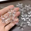 Acrílico transparente especial A flor de ciruelo de cinco pétalos piezas de flor hechas a mano DIY resina funda de teléfono agujero accesorios de flor para zapatos