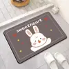 Tapete de chão de banheiro de desenho animado, tapete absorvente para a entrada, tapete de pé antiderrapante de secagem rápida de lama de diatomáceas, tapete de vaso sanitário, tapete de porta