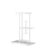Soporte de maceta de hierro de múltiples niveles grande específico para el cliente con escalones para uso en balcón, adecuado tanto para interiores como para exteriores, móvil con ruedas