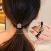 Novo Estilo Japonês e Coreano Anel Quadrado de Diamante Multi-fios para Cabelo Corda de Cabelo Simples Versátil para Rabo de Cavalo Moda Bola de Diamante Tendão de Borracha Acessórios de Cabelo