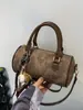 Bolsa Feminina Vintage Outono/Inverno 2025 Nova Tendência Casual Bolsa Transversal Estampa de Leopardo Moda Popular Este Ano Bolsa de Mão Bolsa Almofada