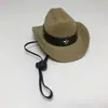 Chapéu de Gato Chapéu de Cowboy para Pet Mini Chapéu Chapéu de Cachorro Chapéu de Cowboy Ocidental Decoração de Cinto Estrela de Cinco Pontas