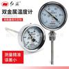 Termômetro de Dupla Agulha Hongqi WSS-501/511 Termômetro de Aço Inoxidável Axial/Radial 0~500 C