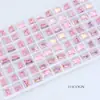 Cristal Dongzhou 8*10 Rocas Medianas Azúcar Cristalizado Pedrería para Uñas Rectangular Ángulo Recto Cubo de Azúcar Fondo Puntiagudo Brillante Vidrio K9 Accesorios para Uñas