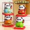 Bolsa de la Suerte Panda Adorno de Escritorio Solar Consola Central de Coche Tienda de Regalos Apertura Gato de la Suerte Venta al por Mayor Agitando Automáticamente