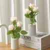 Lâmpada Rosa LED Rosa Criativa Luz Noturna de Rosa Flor Decorativa Lâmpada de Mesa Presente de Dia dos Namorados Quarto Cabeceira