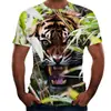 Camiseta de Manga Corta para Hombre 2026 Impresión Digital 3D Patrón de Animales Casual de Moda Cómoda Transpirable Camiseta para Hombre