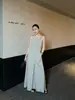 Vestido Estilo Old Money Wanwei para Mujer Verano 2026 Nuevo Diseño con Tirantes Retorcidos y Textura Plisada Vestido Largo M0014
