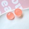 18mm Coreano Joker Jelly Color Glitter Semi-redondo diy Resina Acessórios Brincos Hairpin Mobile Phone Shell Material Atacado