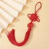 Pingente de Paz de Cabaça com Moeda de Cobre e Nó Chinês, Enfeite Festivo para Pendurar no Carro, Decoração para Porta Interna e Mesa de Cabeceira