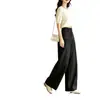 Nuevos pantalones de traje de dos piezas falsos de otoño para mujer, cropped, micro-globo, estilo coreano, cintura alta, versátiles, pierna ancha, casual