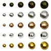 Contas Redondas de Ferro, Contas Espaçadoras, Contas Semelhantes a Pérolas, Contas Soltas para Pulseiras DIY, Colares, Acessórios para Joias de Corda Trançada