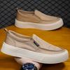 Novos Tênis de Lona para Homens Primavera e Verão 2026, Slip-Ons Leves de Solado Macio para o Verão, Tênis Casuais Versáteis de Solado Grosso para Homens
