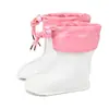 Cubiertas de Algodón Gruesas para Zapatos de Lluvia Infantiles, Cubiertas de Algodón Cálidas para Botas de Lluvia de Bebés, Niños y Niñas, Forro Interior para Zapatos de Agua, Cubiertas para Botas de Agua Infantiles Pequeñas y Medianas