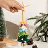 Decoraciones Colgantes de Árbol de Navidad Tejidas a Crochet de Lana Creativas Piezas Decorativas de Atmósfera Navideña Tejidas a Crochet Terminadas
