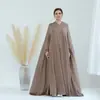 Vestido com capuz de manga morcego cor sólida plus size Lorriya LR628