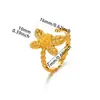 Europa y Estados Unidos estilo ins popular anillo irregular de apertura de acero inoxidable temperamento alto sentido 18K oro no se decolora anillo