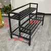 Estante de flores para balcón móvil, estante de hierro forjado de pie para sala de estar, estante de macetas de varios niveles, estante para plantas suculentas