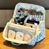 Bolsa de Maquillaje Vertical de Lunares Gran Capacidad Portátil para Viaje Almacenamiento Compartimentado Alto Valor Estético Bolsa para Guardar Artículos de Tocador Productos de Cuidado de la Piel