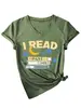 Leí Más Allá de Mi Sitio Independiente de Amazon Ebay Camiseta Casual de Moda Divertida para Mujer con Cuello en V y Manga Corta en Stock