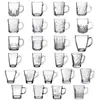 Comercio Exterior Exportación Taza Pequeña Vidrio Sódico-Cálcico Taza con Asa Patrón Taza de Cerveza con Asa Taza de Café Taza para Bebidas Al Por Mayor