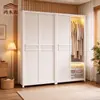Guarda-roupa simples de porta de correr para quarto de aluguel, espessado, reforçado, combinação, novo guarda-roupa de aço, quarto de casa, resistente, durável