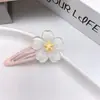 Horquilla de Flor Dulce Clip BB Estilo Occidental Infantil Tocado Lindo Flor de Cerezo Niña Pequeña Accesorios para el Cabello Flequillo Mechones Laterales Clip