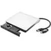 Unidad de DVD Externa USB 3.0, Grabador de Discos Externo para Computadora Portátil, Unidad Óptica Móvil Tipo-C, Portátil